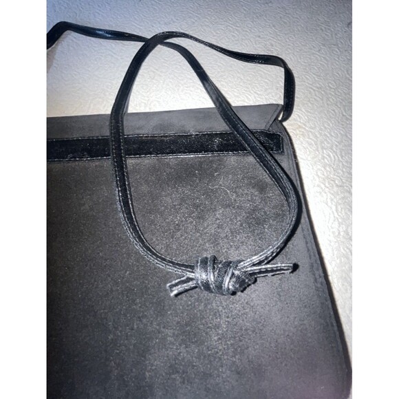 SCEPI Vintage Made In Italy Black Suede Shoulder Bag With Dust Bag - Picture 6 of 8